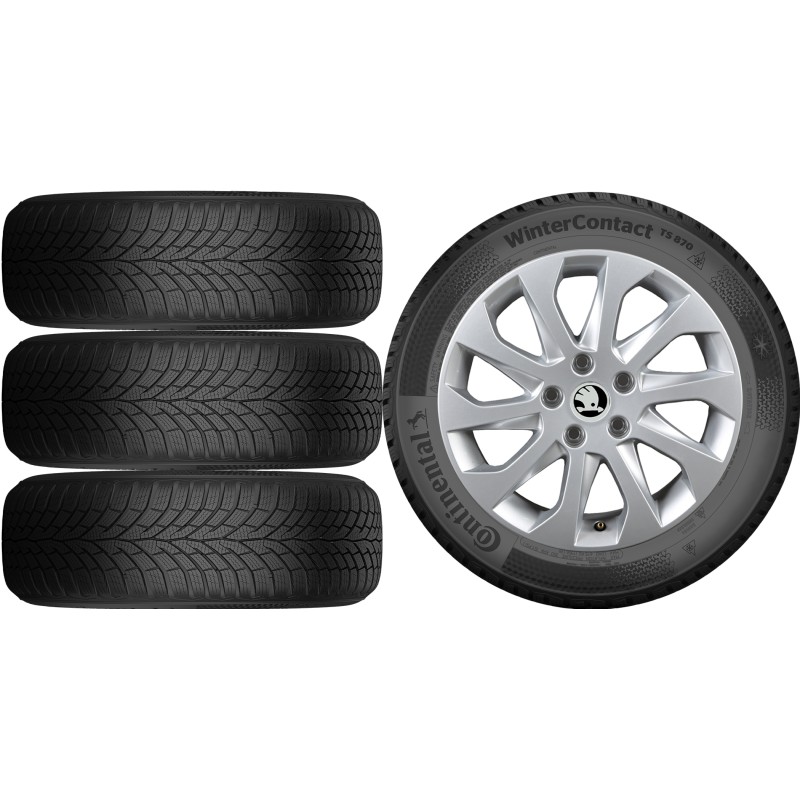 NOWE KOŁA ZIMA Skoda OCTAVIA 3 III 5E Continental 205/55R16*3 NOWE KOŁA ZIMA Skoda OCTAVIA 3 III 5E Continental 205/55R16*3