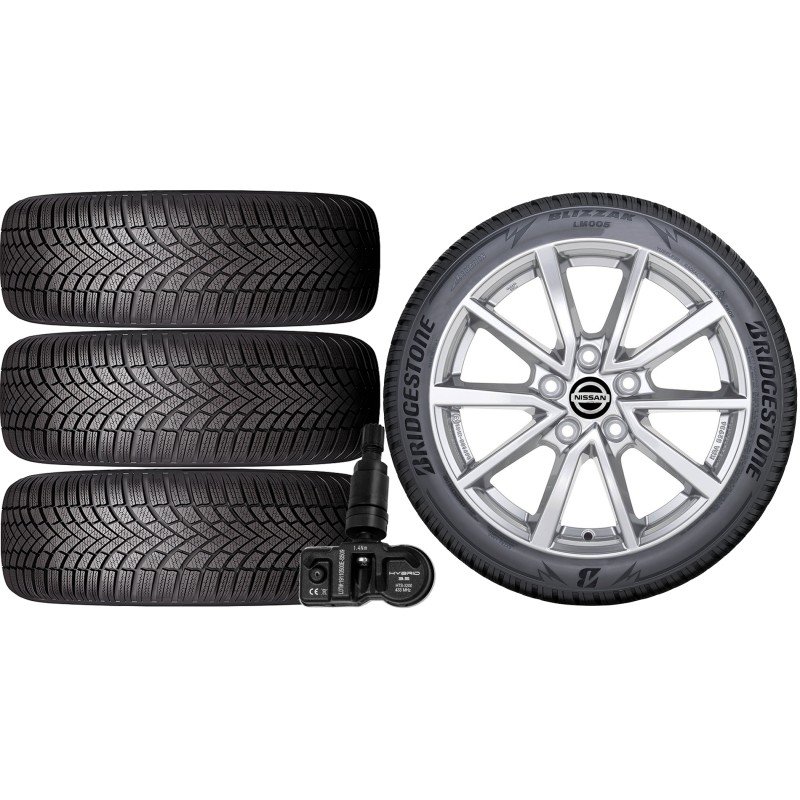 NOWE KOŁA ZIMA Nissan QASHQAI (J12) Bridgestone 215/65R17+TPMS*19 NOWE KOŁA ZIMA Nissan QASHQAI (J12) Bridgestone 215/65R17+TPMS*19