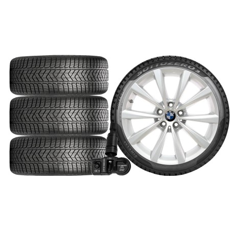 NOWE KOŁA ZIMA BMW SERIA 5 G30 G31 Pirelli 245/45R18+TPMS