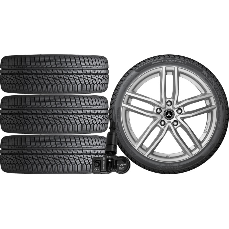 NOWE KOŁA ZIMA Mercedes CLA C118 F2CLA Hankook 205/55R17+TPMS*2 NOWE KOŁA ZIMA Mercedes CLA C118 F2CLA Hankook 205/55R17+TPMS*2