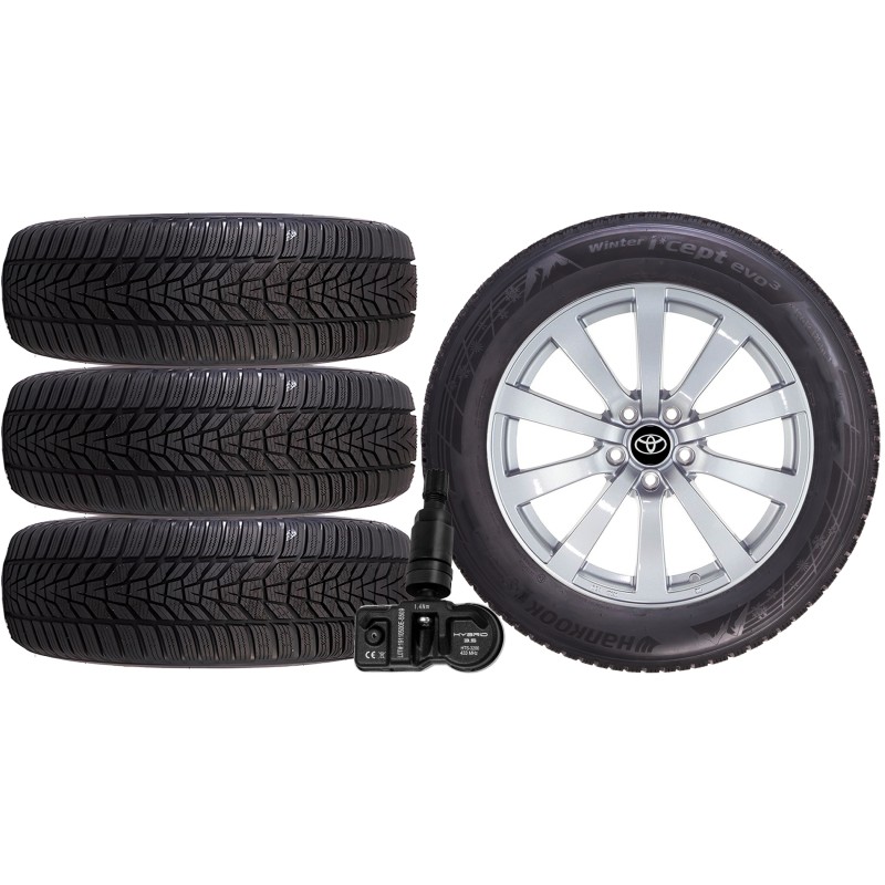 NOWE KOŁA ZIMA TOYOTA COROLLA XII 12 ZE1HE Hankook 225/40R18+TPMS*8 NOWE KOŁA ZIMA TOYOTA COROLLA XII 12 ZE1HE Hankook 225/40R18+TPMS*8