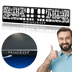 2 x Ramka na Tablicę Rejestracyjną do Twojego Samochodu LOGO PEUGEOT