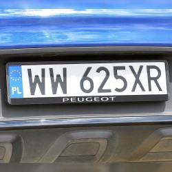 2 x Ramka na Tablicę Rejestracyjną do Twojego Samochodu LOGO PEUGEOT