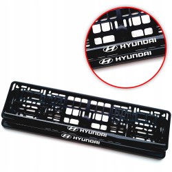 ŚWIETNA RAMKA NA TABLICĘ REJESTRACYJNĄ HYUNDAI NADRUK ŻEL 2 szt. PREMIUM