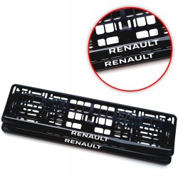 ŚWIETNA RAMKA NA TABLICĘ REJESTRACYJNĄ RENAULT NADRUK ŻEL 2 szt. PREMIUM