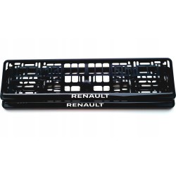 ŚWIETNA RAMKA NA TABLICĘ REJESTRACYJNĄ RENAULT NADRUK ŻEL 2 szt. PREMIUM