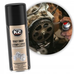 Biały Smar Litowy z PTFE K2 Spray 400ml do Maszyn Przemysłowych Rowerów Aut
