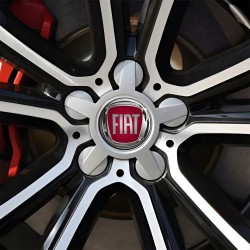 4 Emblematy Dekielki na Felgi Kołpaki Koła FIAT KOMPLET TOP 60mm