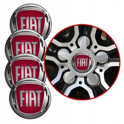 4 Emblematy Dekielki na Felgi Kołpaki Koła FIAT KOMPLET TOP 60mm