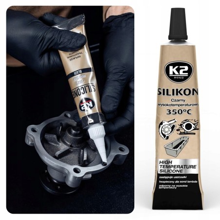 Silikon Czarny K2 21g Odporny na Wysokie Temperatury do 350C USZCZELKA