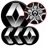 4 Emblematy Dekielki na Felgi Kołpaki Koła RENAULT KOMPLET TOP 53mm