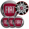 4 Emblematy Dekielki na Felgi Kołpaki Koła FIAT KOMPLET TOP 56mm