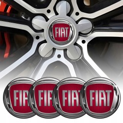 4 Emblematy Dekielki na Felgi Kołpaki Koła FIAT KOMPLET TOP 56mm