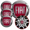 4 Emblematy Dekielki na Felgi Kołpaki Koła FIAT KOMPLET TOP 56mm
