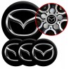 4 Emblematy Dekielki na Felgi Kołpaki Koła MAZDA KOMPLET TOP 60mm