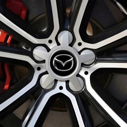 4 Emblematy Dekielki na Felgi Kołpaki Koła MAZDA KOMPLET TOP 60mm