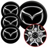 4 Emblematy Dekielki na Felgi Kołpaki Koła MAZDA KOMPLET TOP 60mm