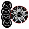 4 Emblematy Dekielki na Felgi Kołpaki Koła MAZDA KOMPLET TOP 60mm