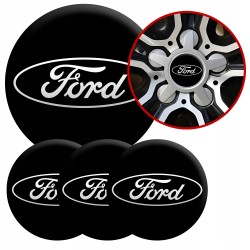4 Emblematy Dekielki na Felgi Kołpaki Koła FORD KOMPLET TOP 53mm