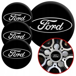 4 Emblematy Dekielki na Felgi Kołpaki Koła FORD KOMPLET TOP 53mm
