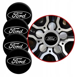 4 Emblematy Dekielki na Felgi Kołpaki Koła FORD KOMPLET TOP 53mm