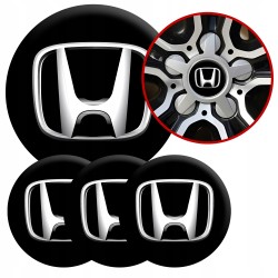 4 Emblematy Dekielki na Felgi Kołpaki Koła HONDA KOMPLET TOP 53mm