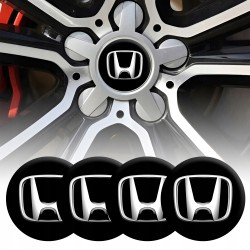 4 Emblematy Dekielki na Felgi Kołpaki Koła HONDA KOMPLET TOP 53mm