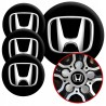 4 Emblematy Dekielki na Felgi Kołpaki Koła HONDA KOMPLET TOP 53mm
