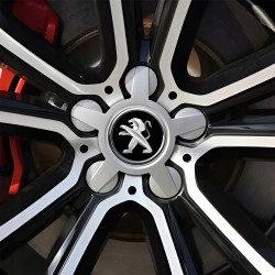 4 Emblematy Dekielki na Felgi Kołpaki Koła PEUGEOT KOMPLET TOP 60mm