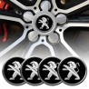 4 Emblematy Dekielki na Felgi Kołpaki Koła PEUGEOT KOMPLET TOP 60mm