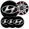 4 Emblematy Dekielki na Felgi Kołpaki Koła HYUNDAI KOMPLET TOP 53mm