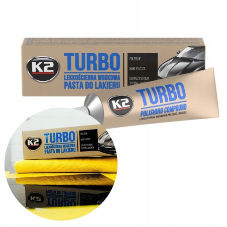 Pasta Polerska Lekkościerna Do Lakieru Samochodowego K2 TURBO TEMPO 120g