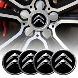 4 Emblematy Dekielki na Felgi Kołpaki Koła CITROEN KOMPLET TOP 60mm