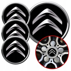 4 Emblematy Dekielki na Felgi Kołpaki Koła CITROEN KOMPLET TOP 60mm