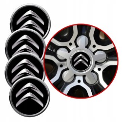 4 Emblematy Dekielki na Felgi Kołpaki Koła CITROEN KOMPLET TOP 60mm
