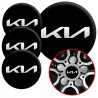 4 Emblematy Dekielki na Felgi Kołpaki Koła KIA KOMPLET TOP 56mm
