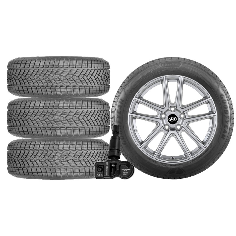 NOWE KOŁA ZIMA HYUNDAI TUCSON Goodyear 225/55R18+TPMS*8