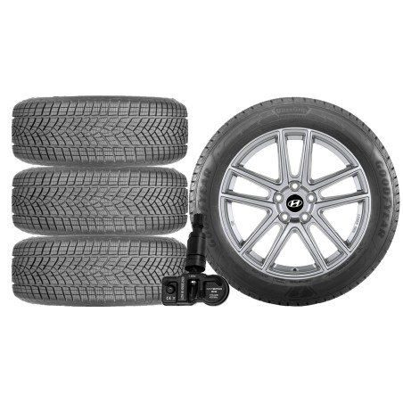 NOWE KOŁA ZIMA HYUNDAI TUCSON Goodyear 225/55R18+TPMS*8