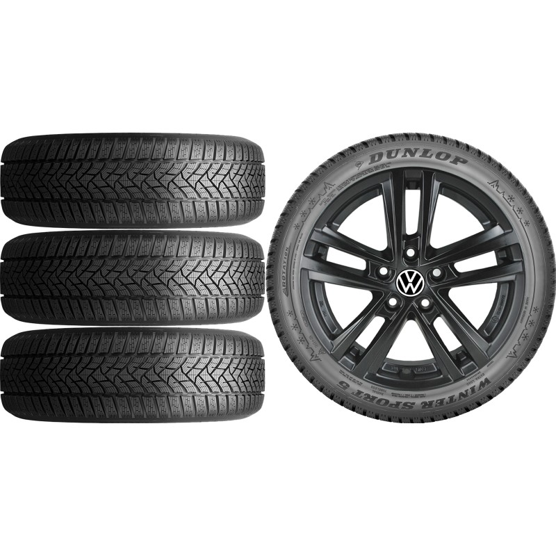 NOWE KOŁA ZIMA VW Golf 6 VI Dunlop 205/55R16*2 NOWE KOŁA ZIMA VW Golf 6 VI Dunlop 205/55R16*2