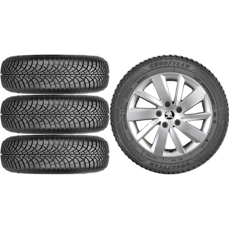 NOWE KOŁA ZIMA Skoda OCTAVIA 3 III 5E Goodyear 205/55R16